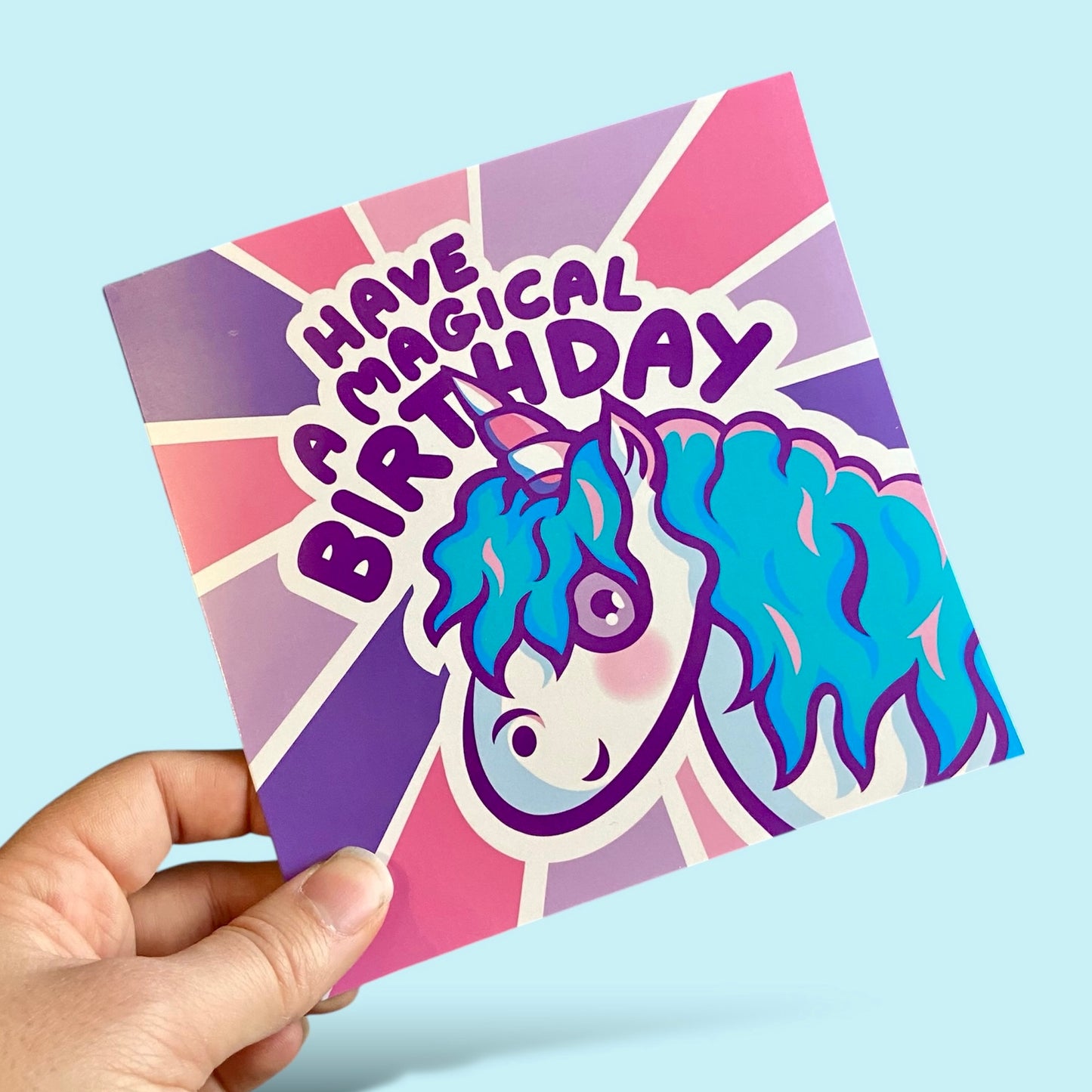 Kawaii Unicorn Birthday Card - Magical Birthday - Kawaii Greetings Card