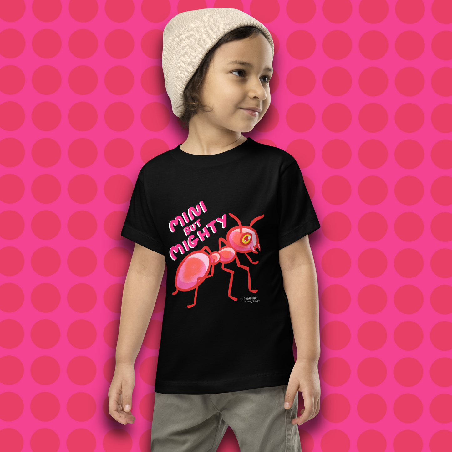 Cute Ant - Toddler Tee - 2 to 5 Years - Amazing Ants - Mini But Mighty - Red Ants