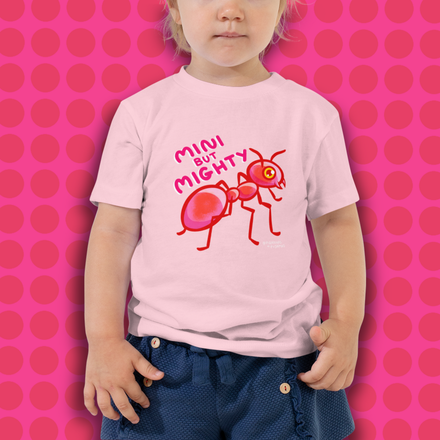 Cute Ant - Toddler Tee - 2 to 5 Years - Amazing Ants - Mini But Mighty - Red Ants