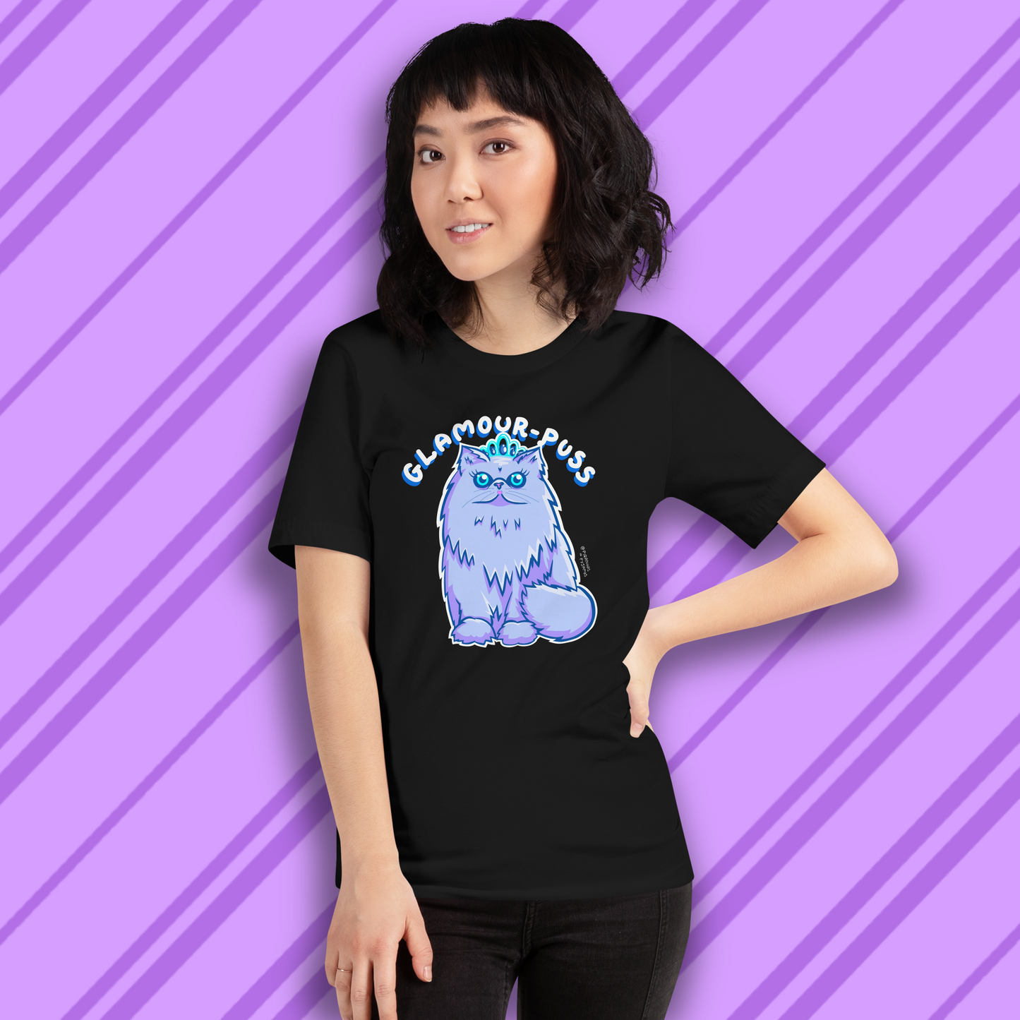 Persian Cat Unisex Tee - Glamour Puss - Cat Tee - Gifts For Cat Lovers