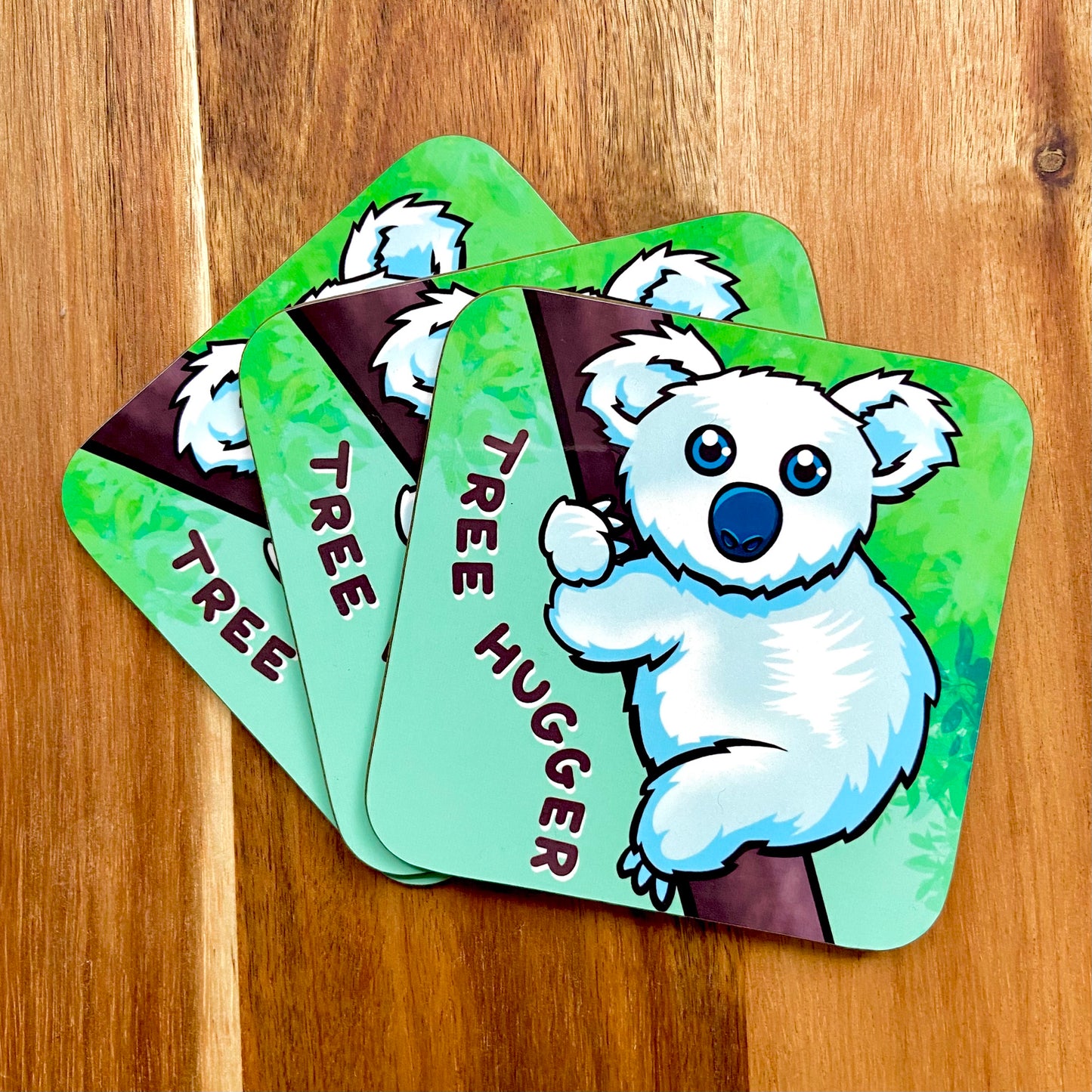 Tree Hugger - Animal Lover - Nature Lover - Koala - Colourful Coasters