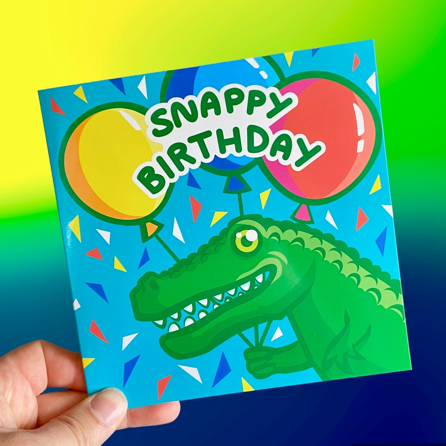 Snappy Birthday Card - Crocodile Greetings Card - Kids Birthday