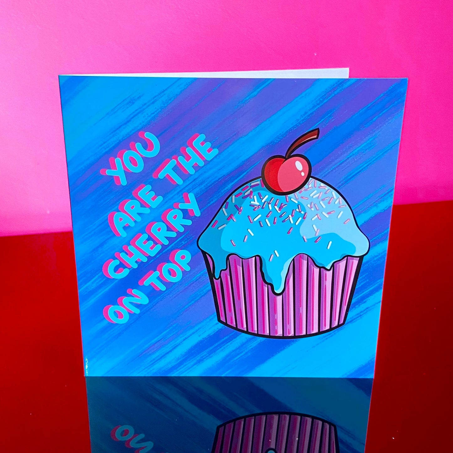 Appreciation Cupcake Card - Sweet Treats Greetings Card - Cherry On Top - Thank you Card