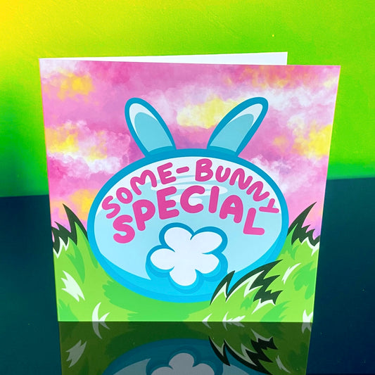 Some Bunny Special Greetings Card - Bunny Bum - Cute Rabbit - Spring Vibes