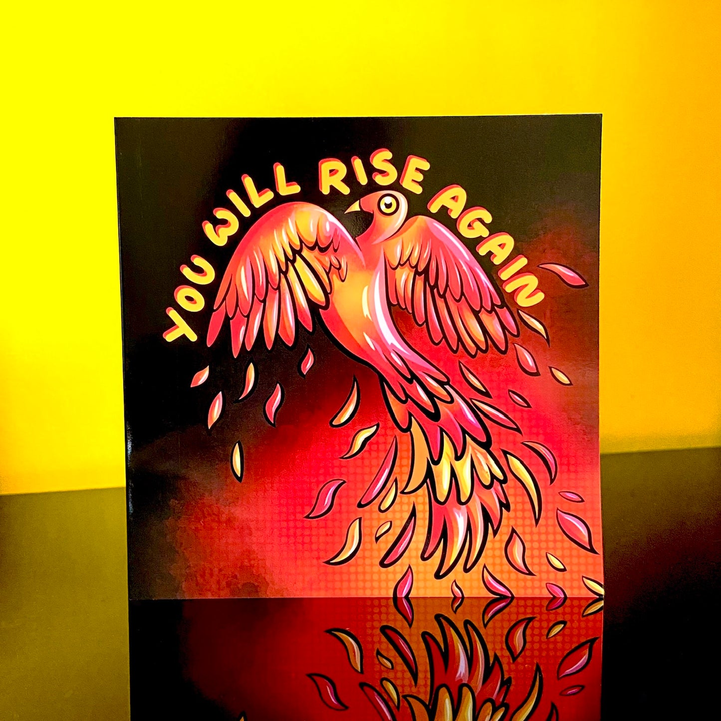 Pheonix Greetings Card - You Will Rise Again - Motivational - New Beginnings - Rise From The Ashes