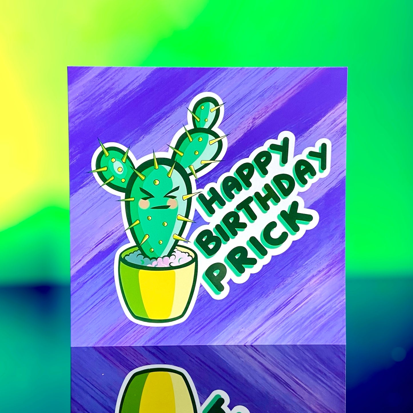 Cactus Greetings Card - Happy Birthday Prick - Sweary Birthday Card