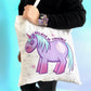 Kawaii Style Unicorn Tote - Believe In Yourself - Reusable Tote - Motivational Bag