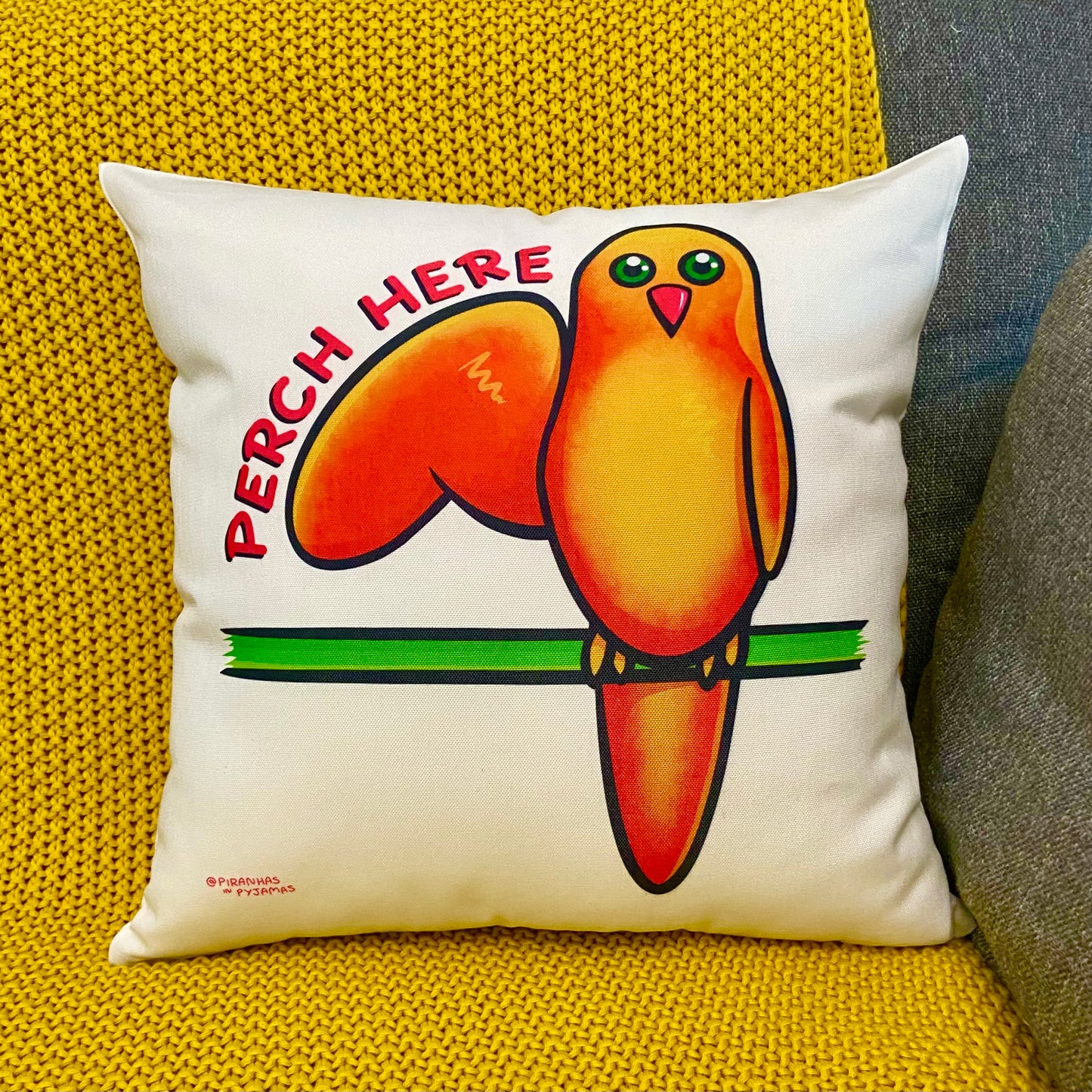 Cute Bird Cushion - Punny - Quirky Home - Relax - Gifts For Bird Lovers