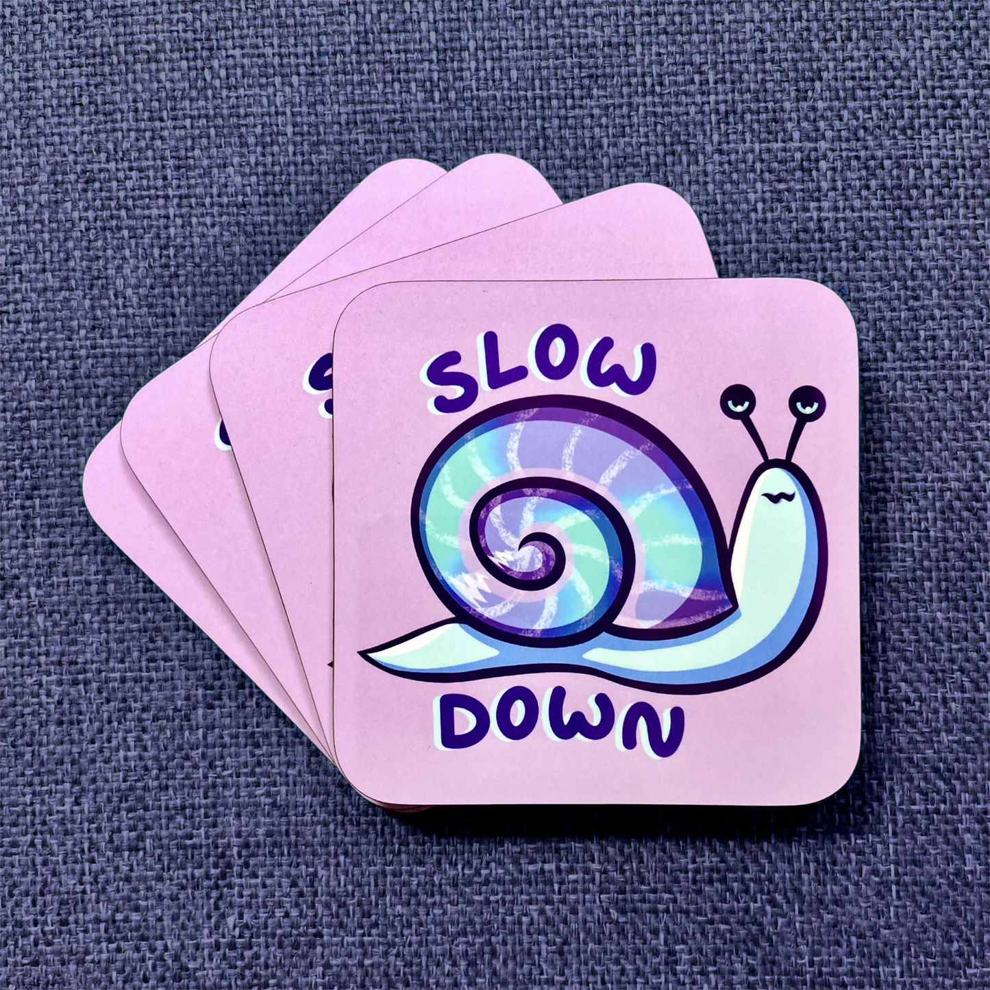 Kawaii Snail Coaster - Slow Down - Self Care - Snail Pace - Novelty Gift