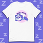 Kawaii Panda T-shirt (White) - Cute Pun - Unisex Adult Tee - Bearly Awake - Sleepy Panda